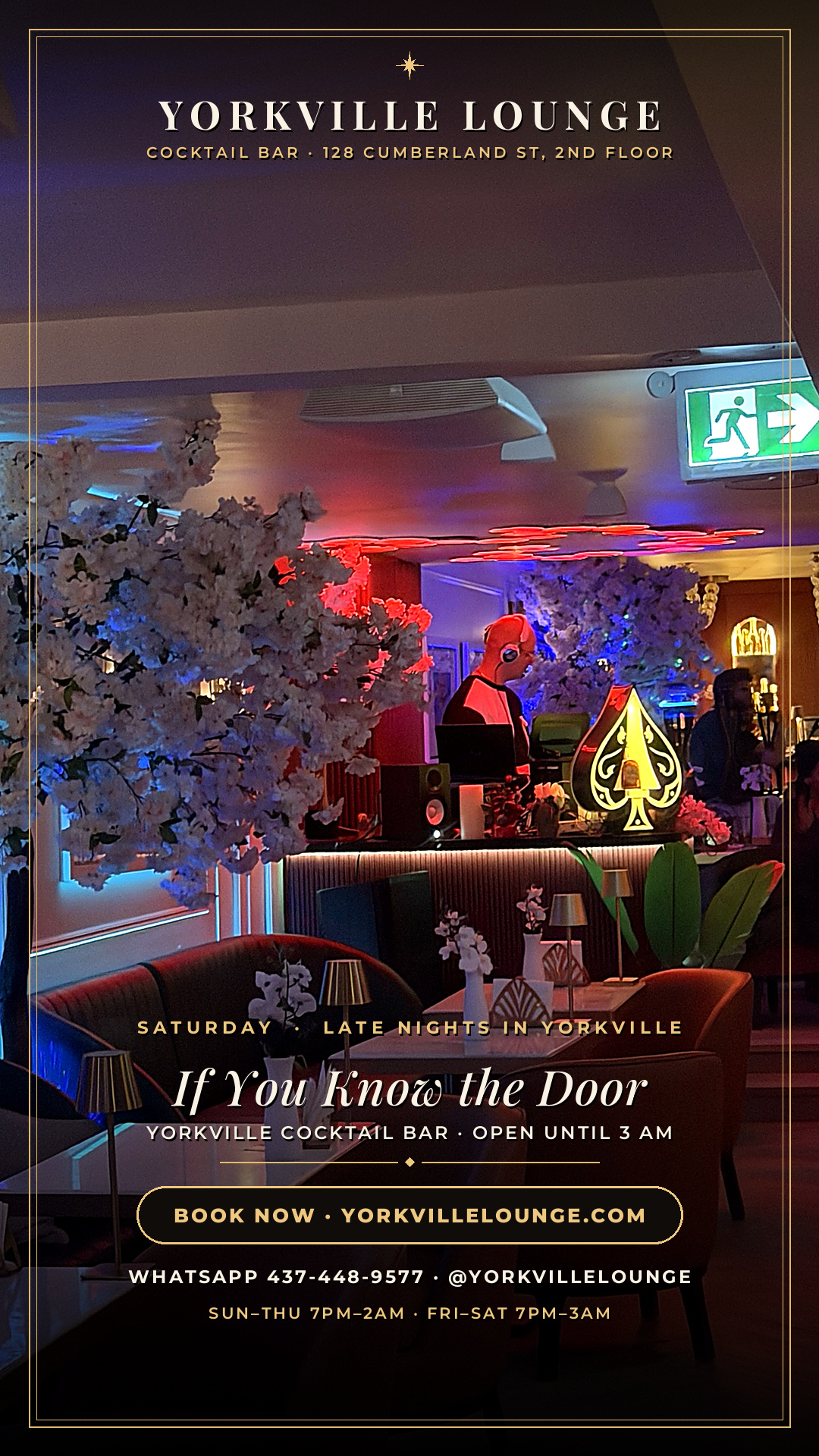 Saturday poster — If You Know the Door, 7:00 PM – 3:00 AM