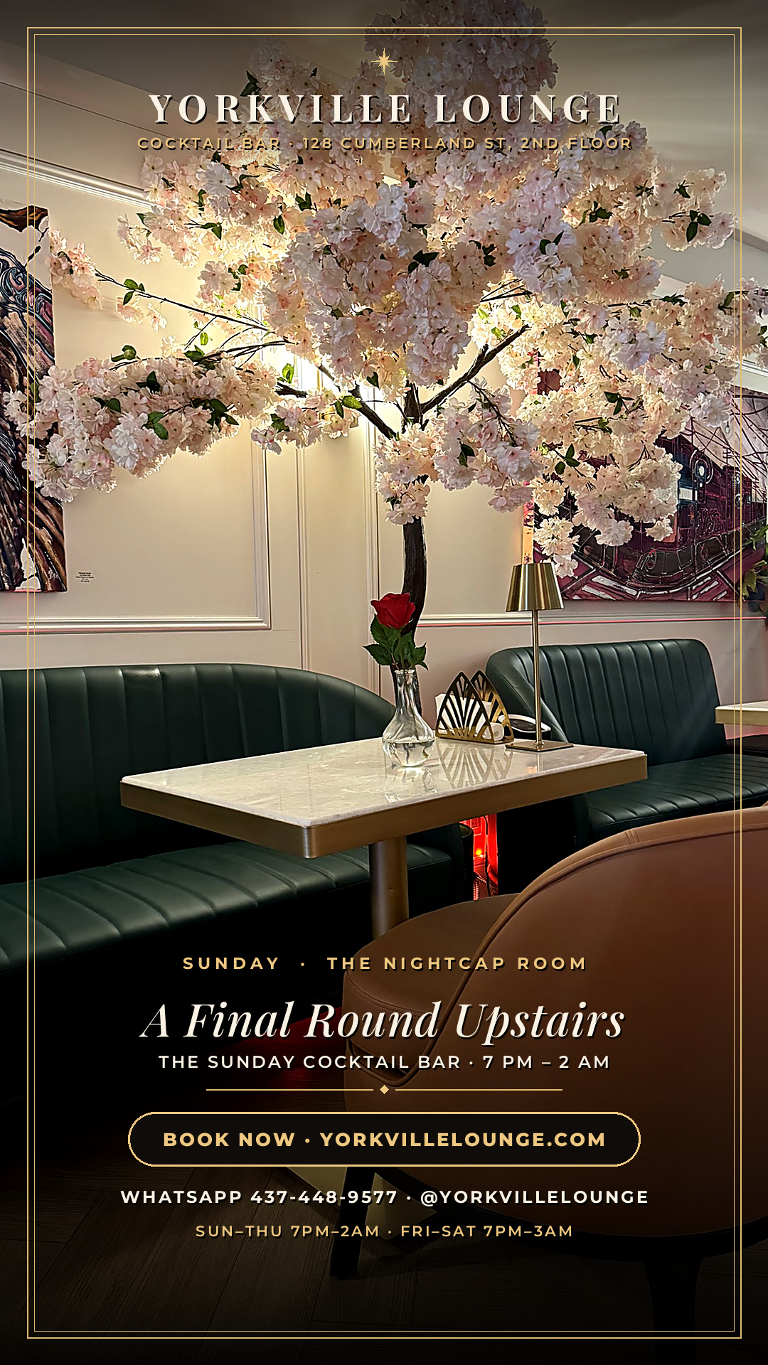 Sunday poster — A Final Round Upstairs, 7:00 PM – 2:00 AM