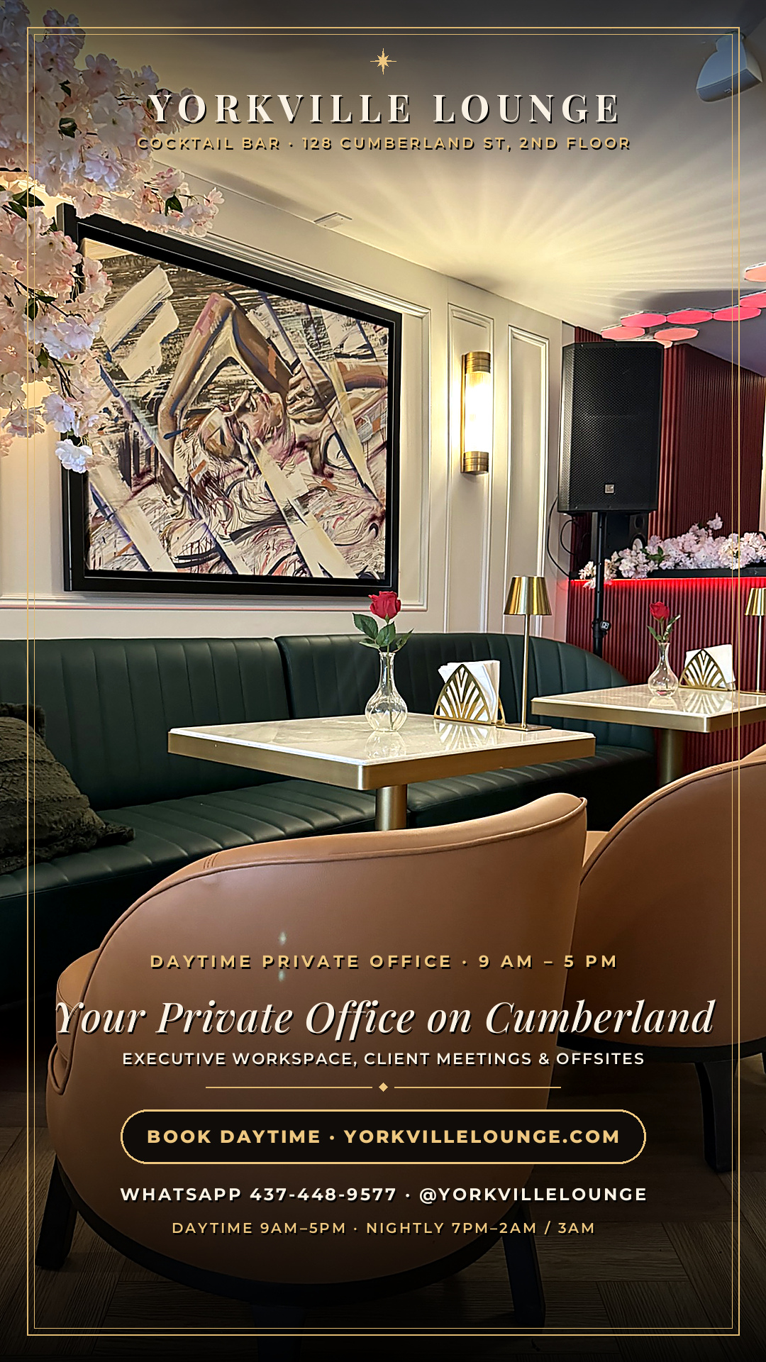 Daytime Private Office poster — Your Private Office on Cumberland, 9:00 AM – 5:00 PM (By Appointment)